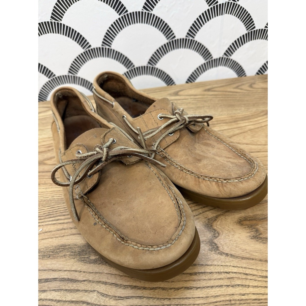 Bass Seafarer Boat Shoes 1617-226 Mens Brown Leather Lace Up Size 12M